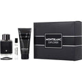 MONTBLANC Explorer gift set with perfume spray, mini spray, shower gel, and box