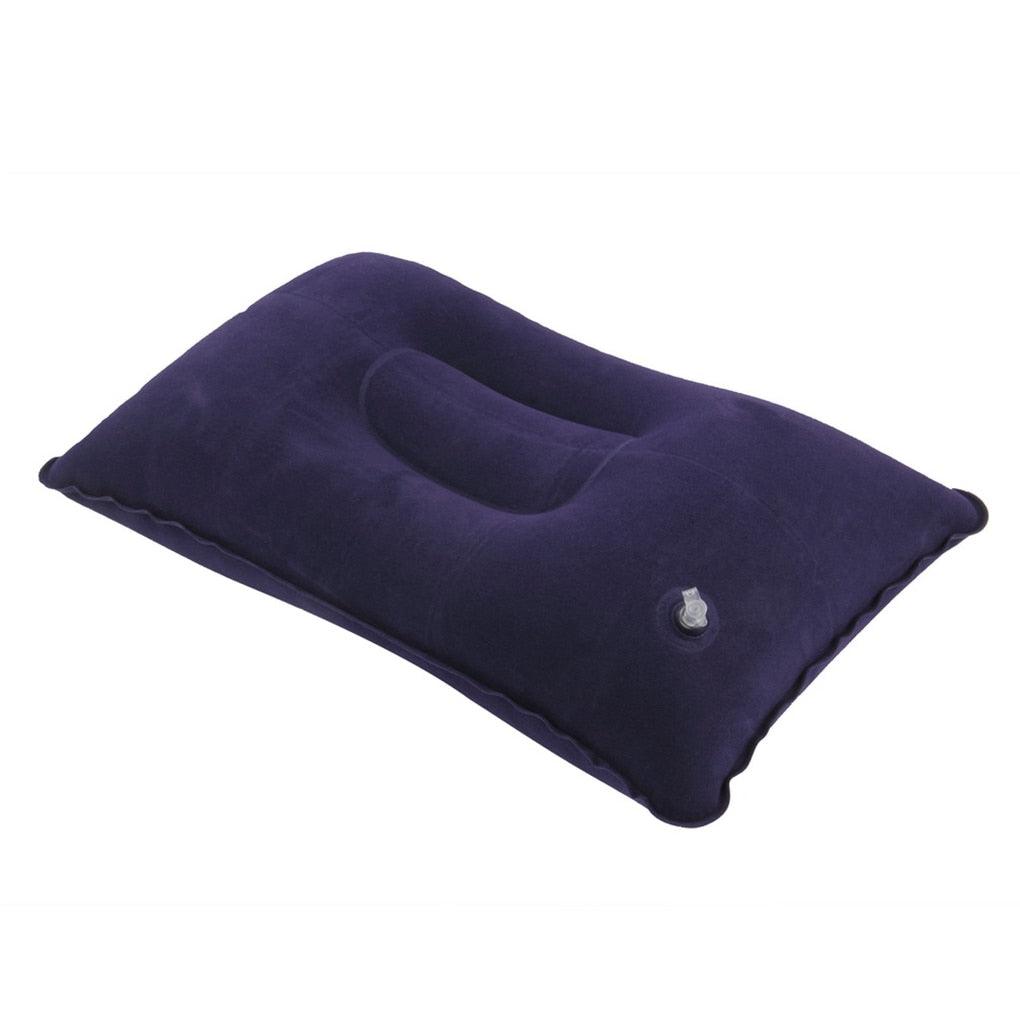 Navy air inflatable cushion pillow with contoured center for head support