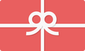 Gift card with white ribbon bow and vertical stripe design
