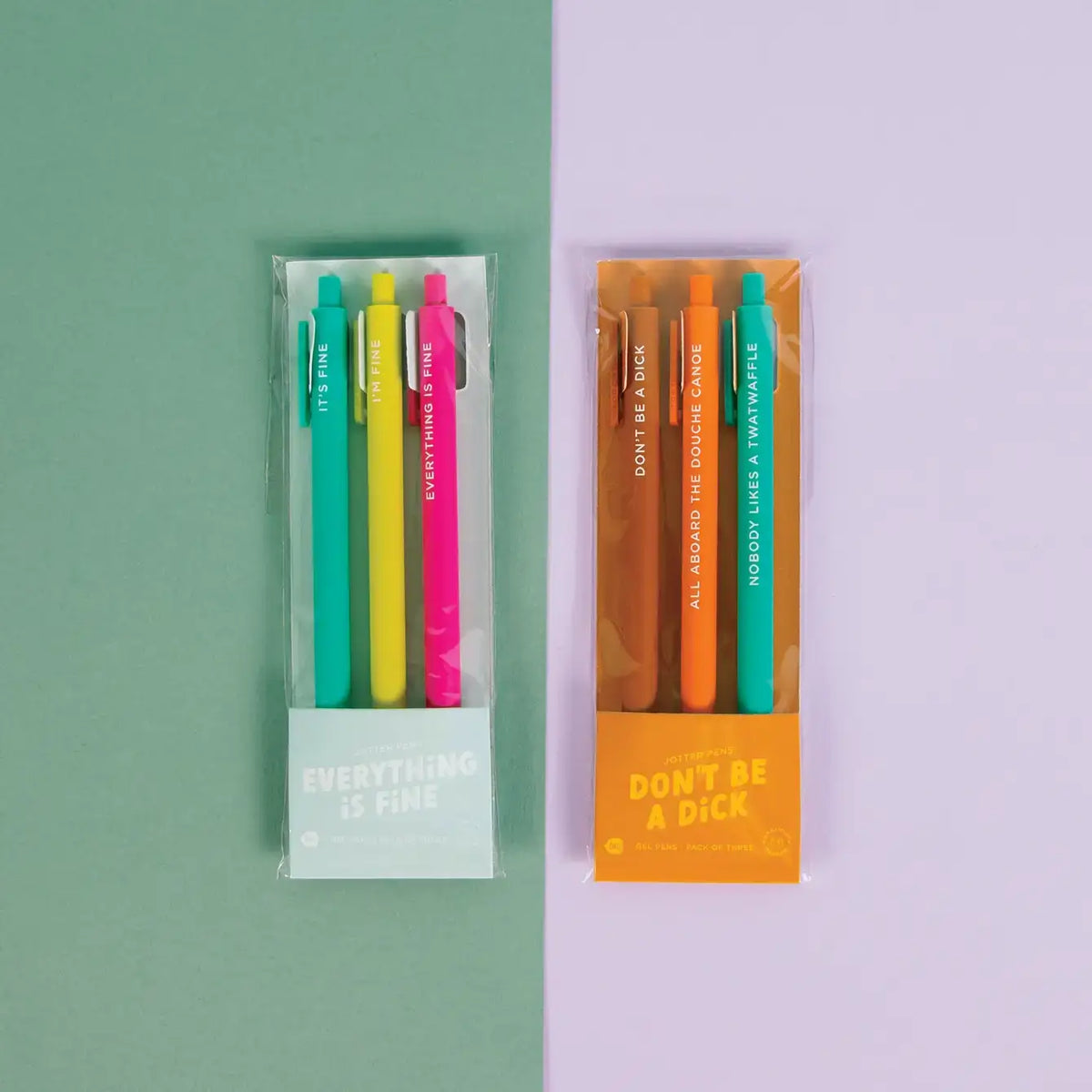 Jotter 3-pack gel pens in two boxed sets with bright multi-color pen tips