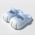 Princess-style parent-child sandals in blue and white, molded paw-toe design with strap