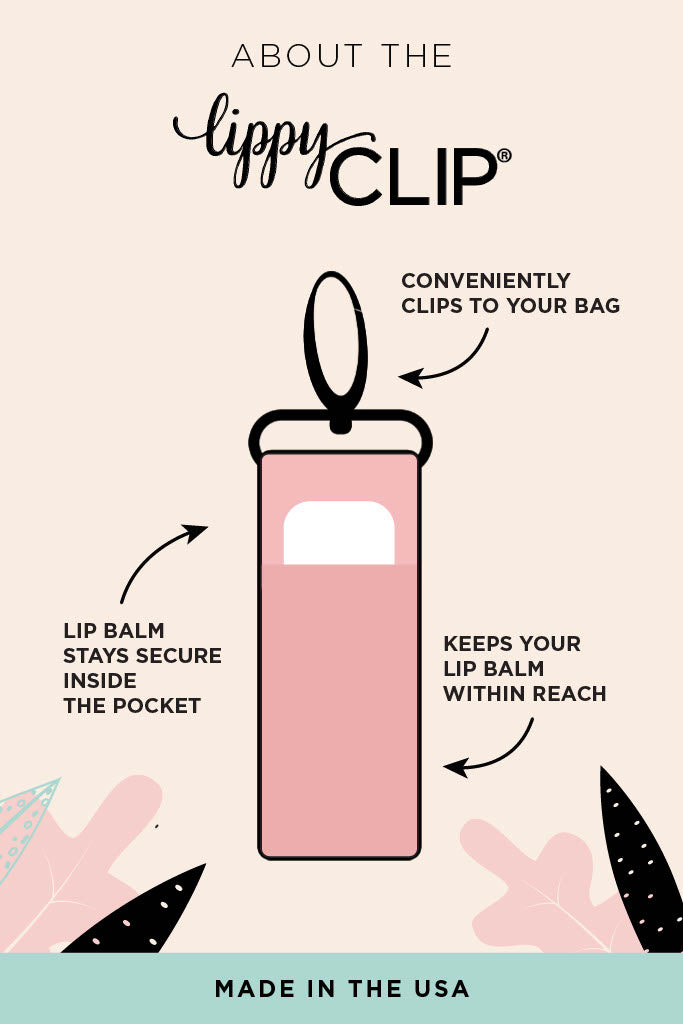 Clip-on lip balm holder with secure pocket insert