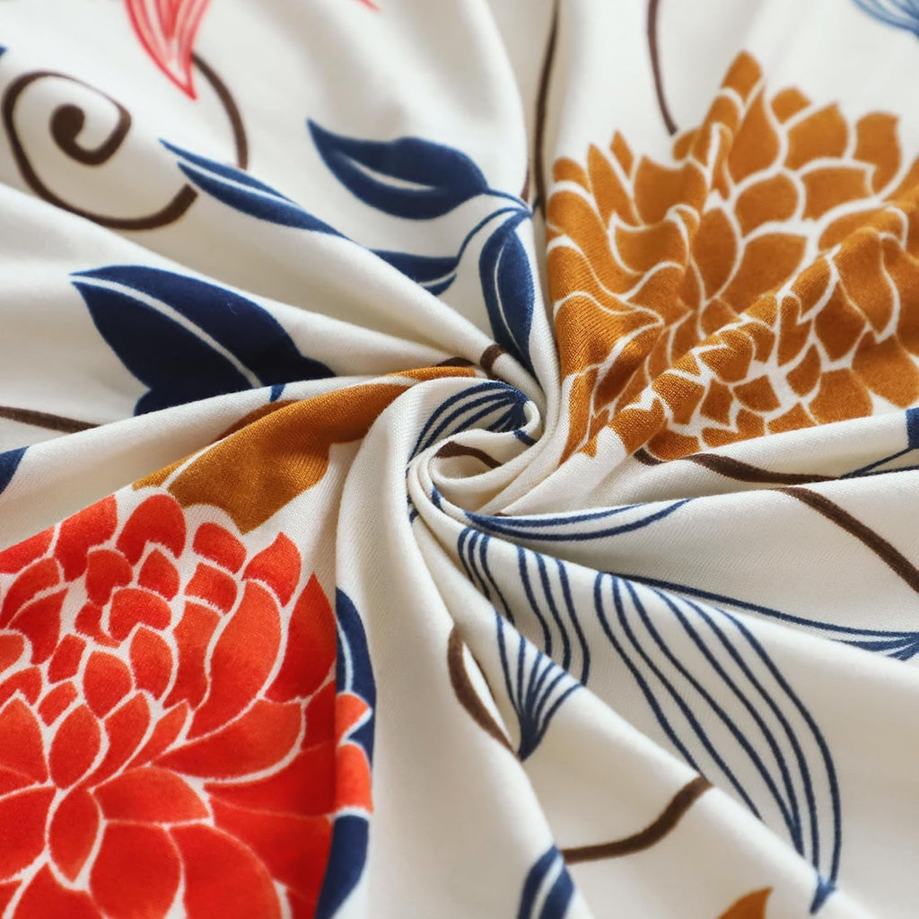 Patterned fabric for stretch office chair cover with floral swirl design