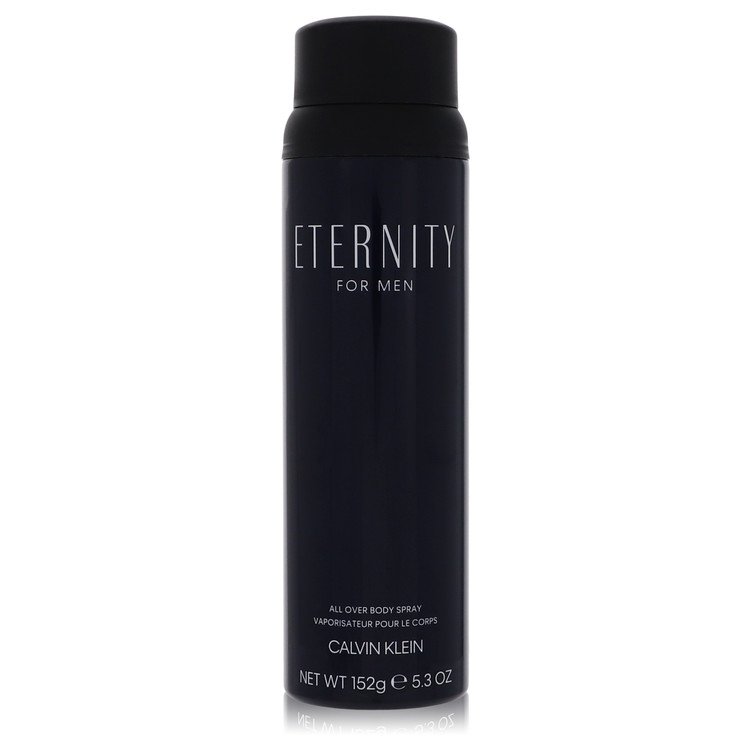 Calvin Klein Eternity for Men body spray can, black with white lettering