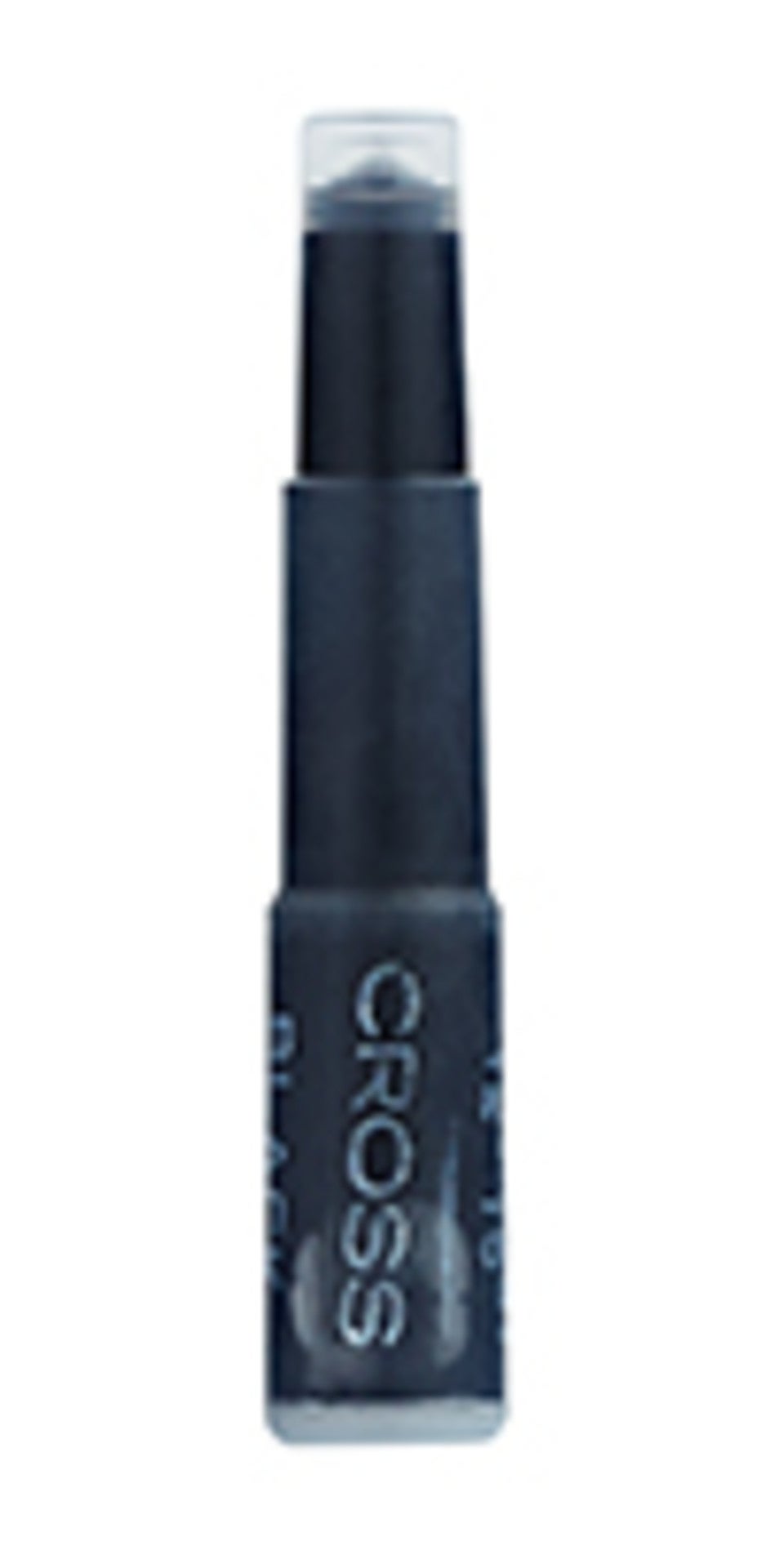 Cross black fountain pen ink cartridge, label close-up