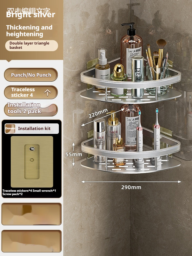 Anti-Rust Metal Steel Shower Rack-Large Capacity,Bathroom Organizing Shelves, Convenient Storage And Home Decoration