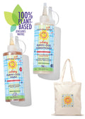 Calming puppy and dog wash and conditioner bottles set with cotton tote bag