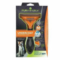 FURminator undercoat deshedding tool for medium-long hair dogs, orange and gray handle