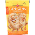 Hard ginger candy bag, orange and yellow with cartoon ginger characters