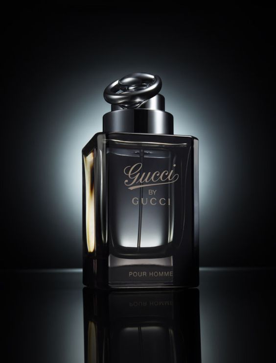 Gucci Pour Homme tester bottle, dark fluted glass with silver atomizer cap