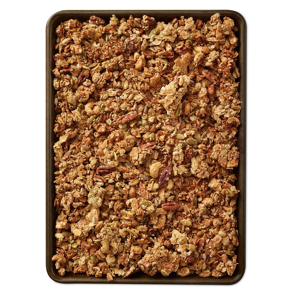 Original Coconola granola mix in bowl, golden-brown crunchy texture