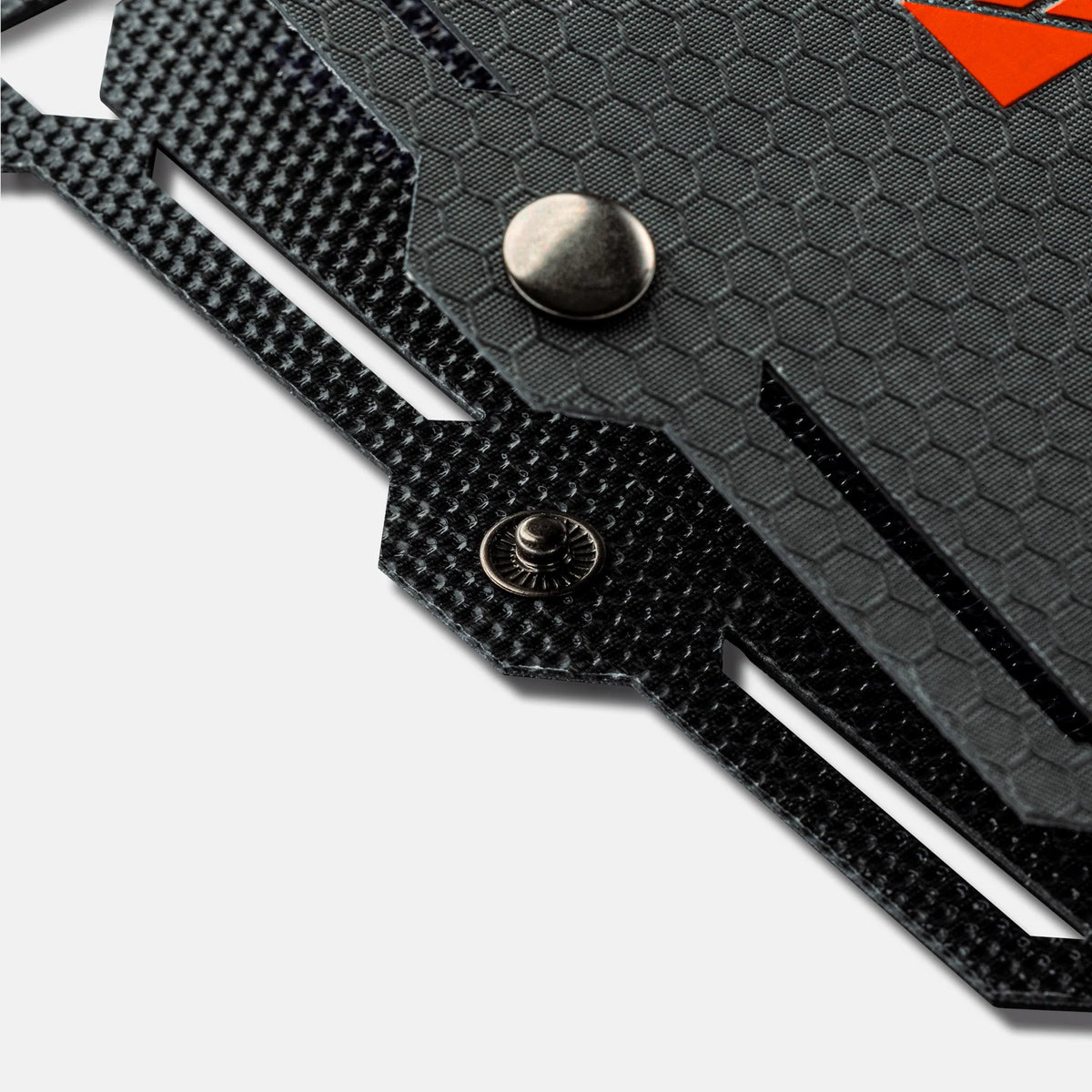 8W solar panel close-up with textured grip surface and metal fastener