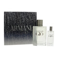 Acqua di Gio gift set with dark box and two spray bottles plus mini bottle