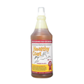 Apple-flavored horse feed top dressing bottle with brown liquid and spray cap