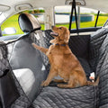 Gray quilted pet car seat protector hammock cover with side flaps