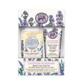 Lavender rosemary hand care gift set with hand cream and lotion in gift box