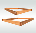 Cedar raised garden bed kit with two rectangular frames and slotted corner joints