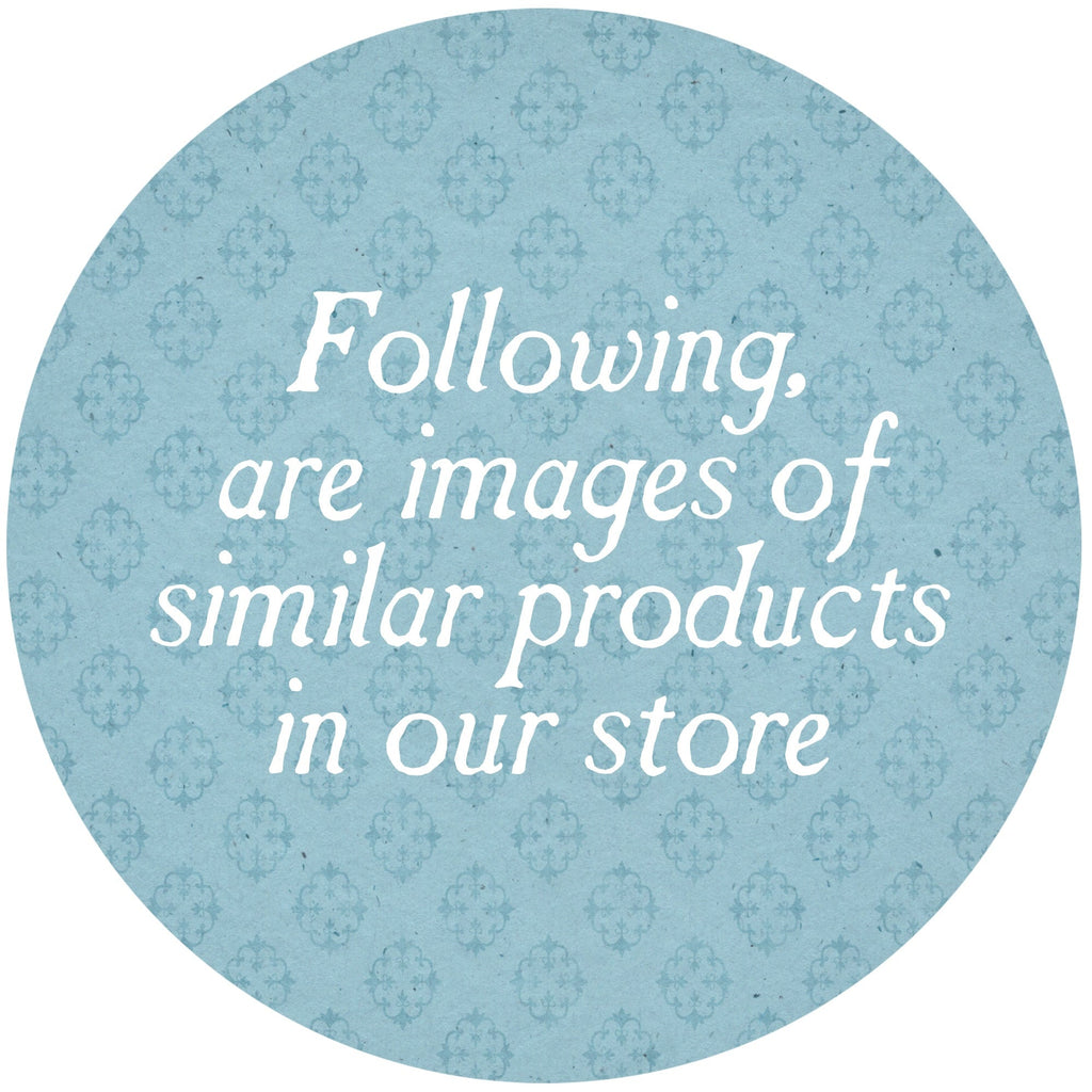 Blue round sign with text: "Following, are images of similar products in our store"