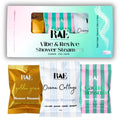 Vibe & Revive shower steamer 6-pack box with assorted scent packets, RAE Relax Away Essentials