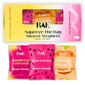 Shower steamer 6-pack gift box with Raspberry Lemonade, Watermelon, and Fresh Peach scents