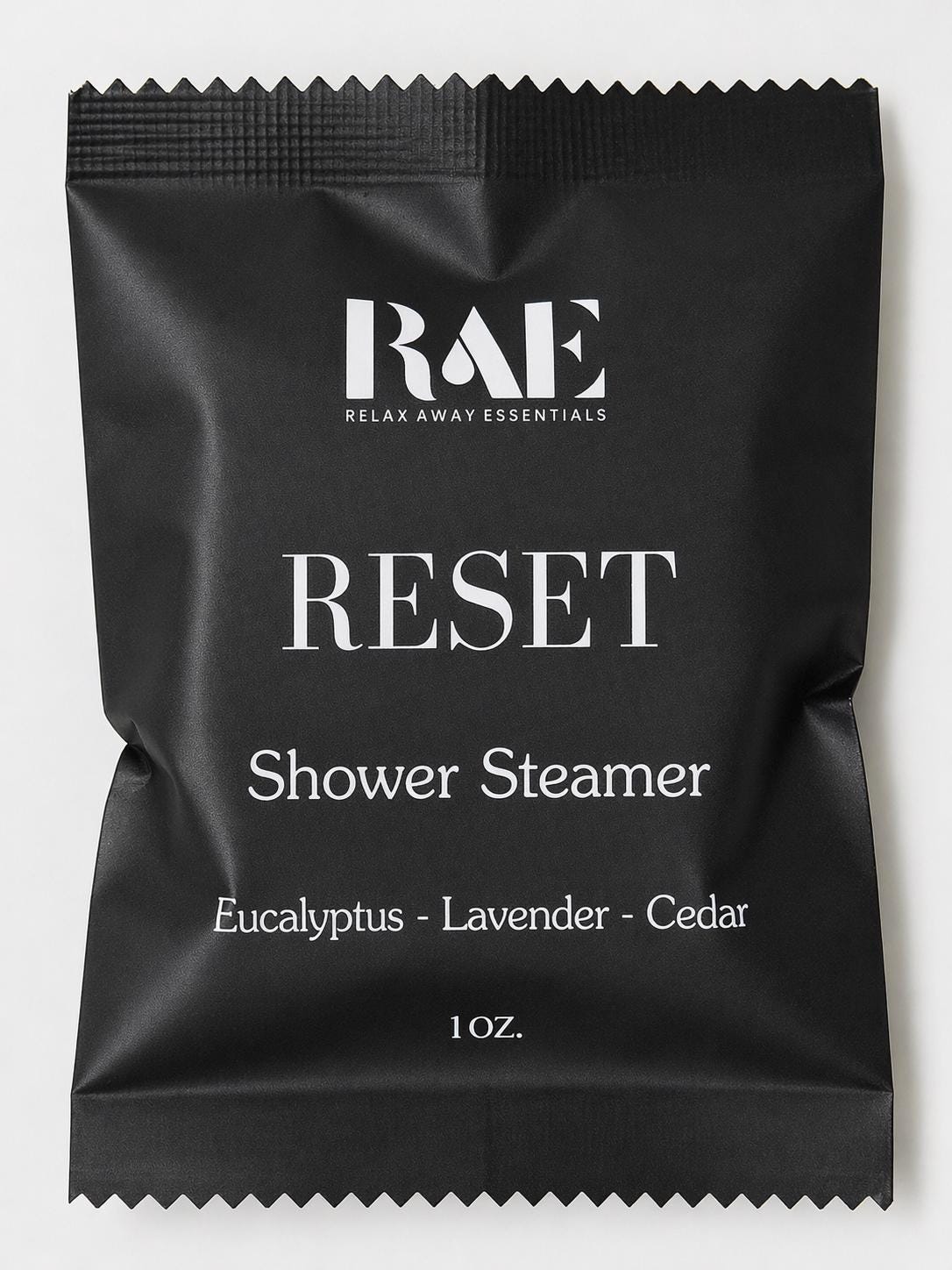 RAE RESET shower steamer packet, eucalyptus-lavender-cedar, 1 oz.