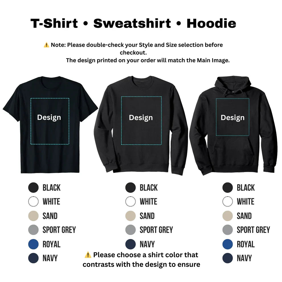 Black crewneck sweatshirt mockup with centered graphic print
