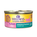 Wellness Complete Health kitten pate wet cat food can, Whitefish & Tuna smooth loaf
