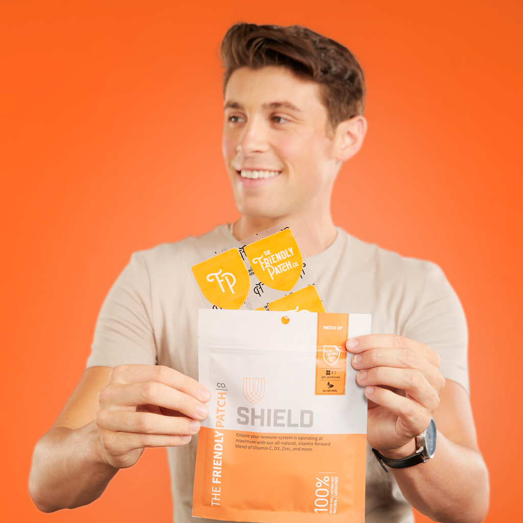 Shield Wellness monthly immunity patches 28-pack pouch with patch stickers
