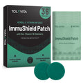 Daily wellness herbal skin patches, green patch pack and TOLEVITA 36-count box