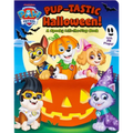 Halloween lift-the-flap board book with Paw Patrol pups around a jack-o-lantern