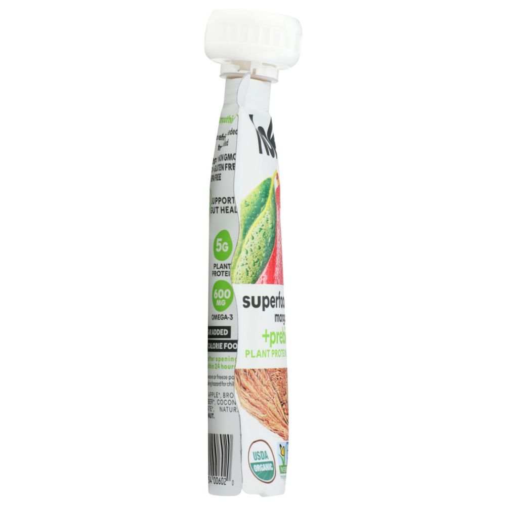 Superfood smoothie pouch side view with Noka branding and 5g plant protein text