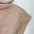 Kids' cotton long-sleeve pullover sweater, speckled knit body with ribbed sleeve edge.