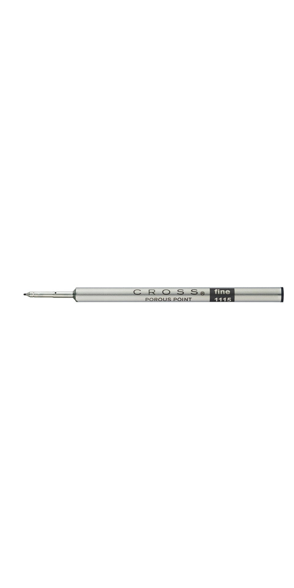 Black fine porous-point felt-tip refill, barrel with fine tip
