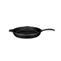 LAVA cast iron frying pan, black enamel, long handle and helper grip
