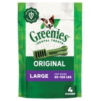 GREENIES dental dog treats bag, Original, Large size, adult natural treats