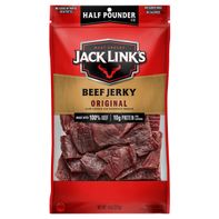 Jack Link's beef jerky original meat snack pouch, red package