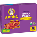 Annie's Organic Berry Patch bunny fruit snacks box, purple; 10 pouches