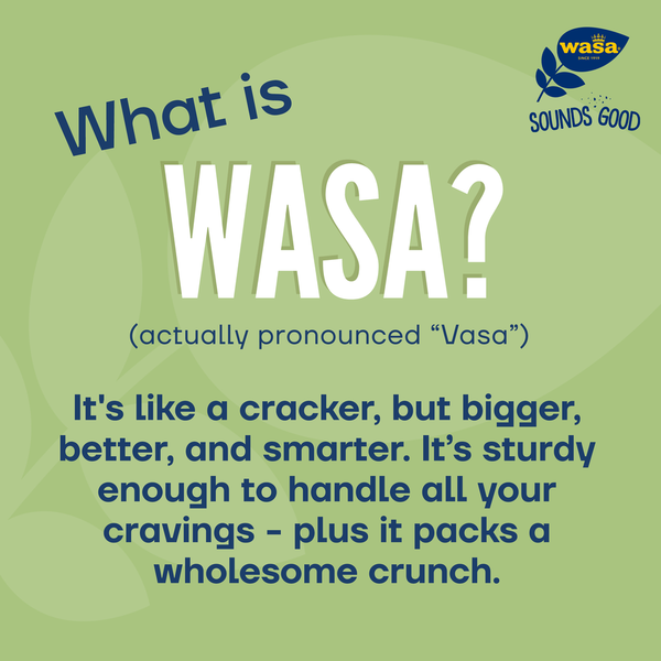 Wasa crispbread crackers promotional card with brand information