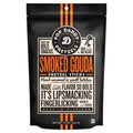 Pop Daddy smoked gouda pretzel sticks pouch, black bag with orange label