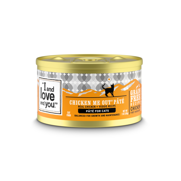 I and love and you Chicken Me Out Pâté cat food can