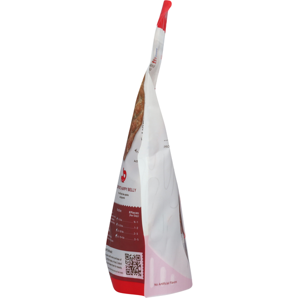 Full Moon jerky tender dog treats pouch, tall tapered package