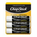 ChapStick Classic Original lip balm tubes, white with yellow caps