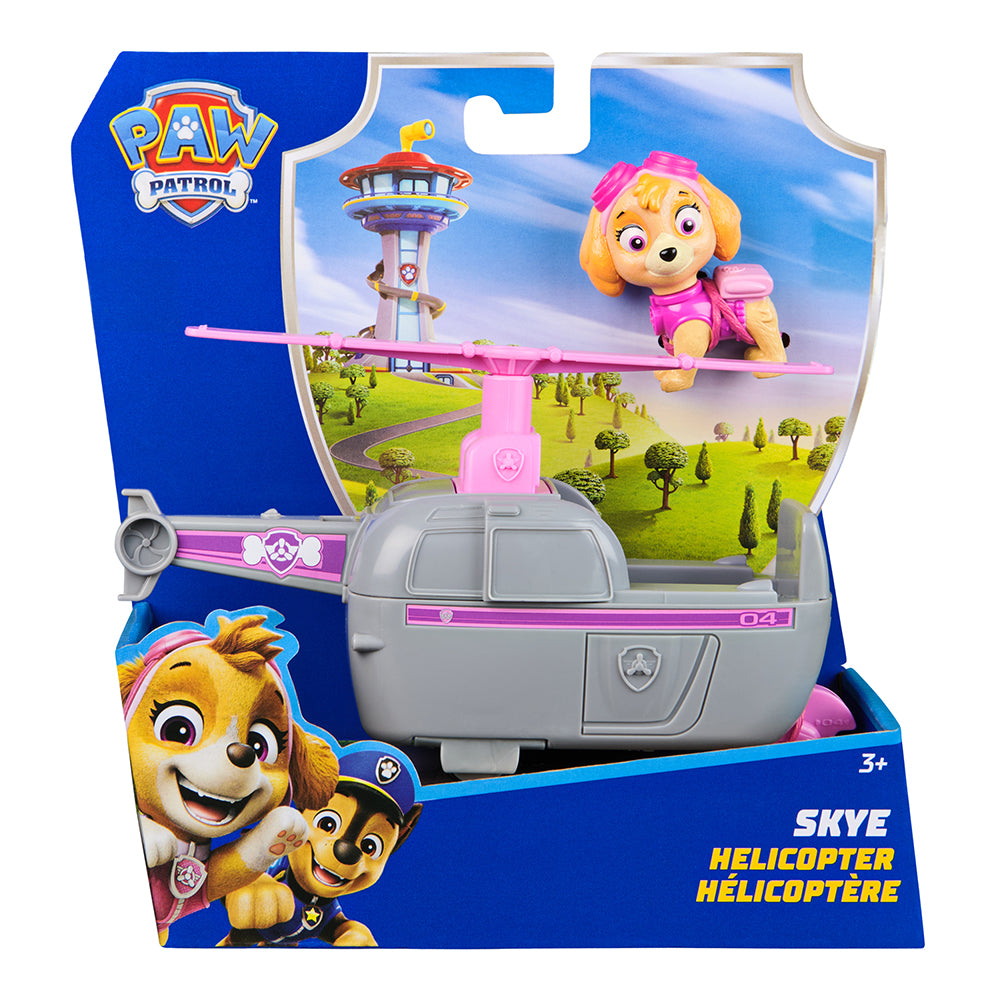 Paw Patrol Skye rescue helicopter vehicle with character figure toy