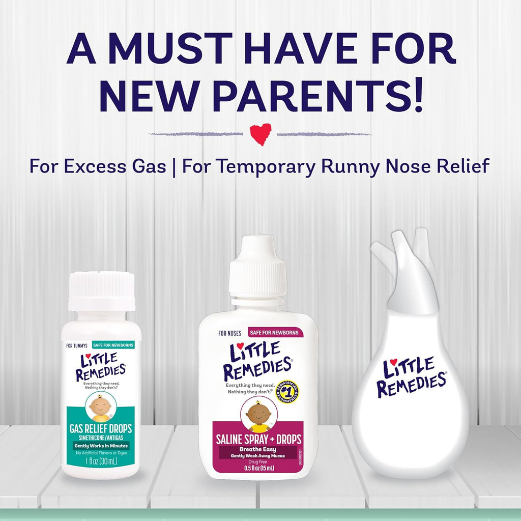 New baby essentials kit bottles for gas relief drops and saline spray drops