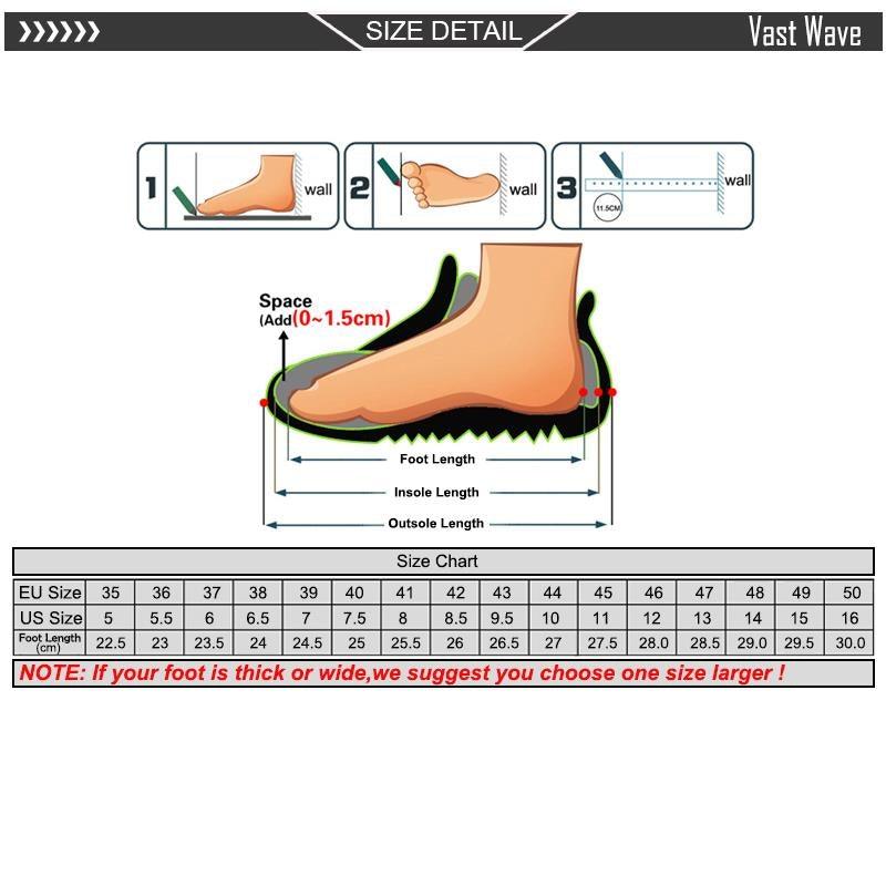 Sneaker size chart diagram for lace-up tan shoes with foot and outsole measurements