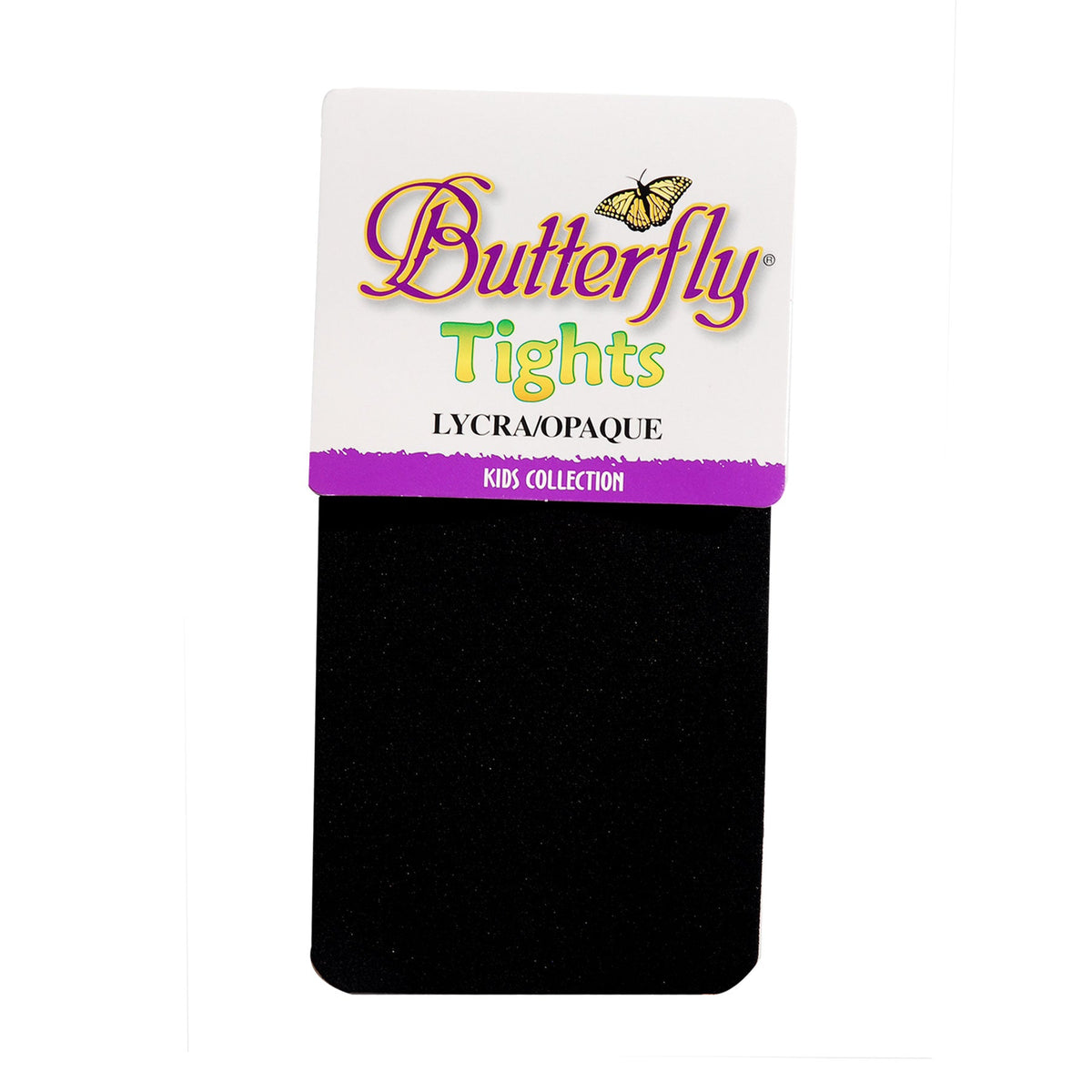 Butterfly Kids opaque lycra tights, black