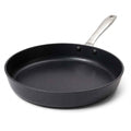 Ceramic nonstick frying pan, black skillet with stainless steel handle
