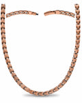 Copper magnetic therapy necklace with classic link chain, copper tone