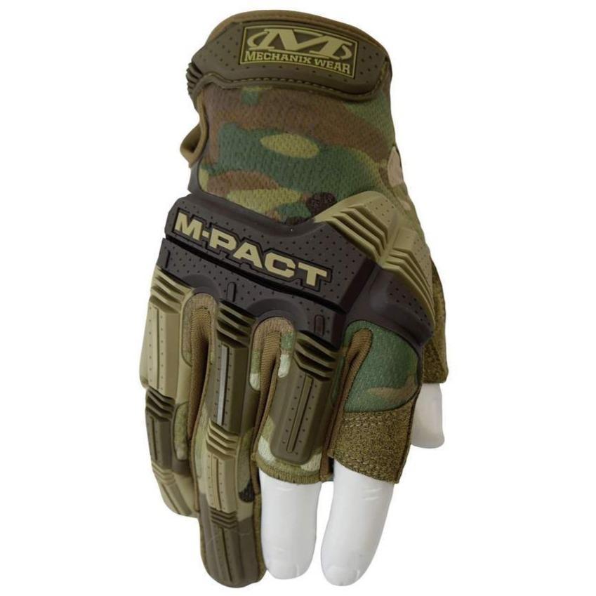 MultiCam tactical gloves with knuckle armor and rubber grip, M-PACT