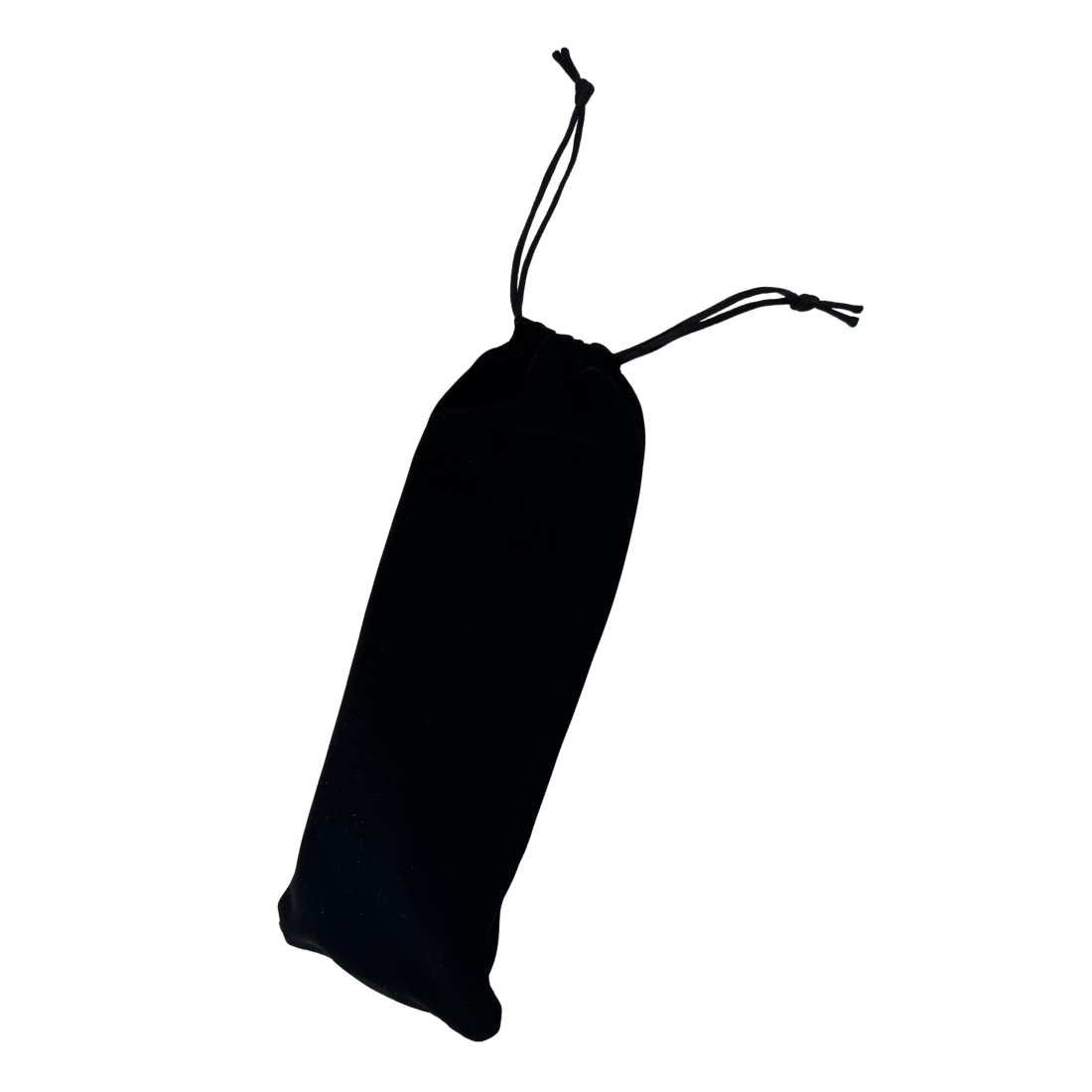 Black drawstring pouch for straight razor storage